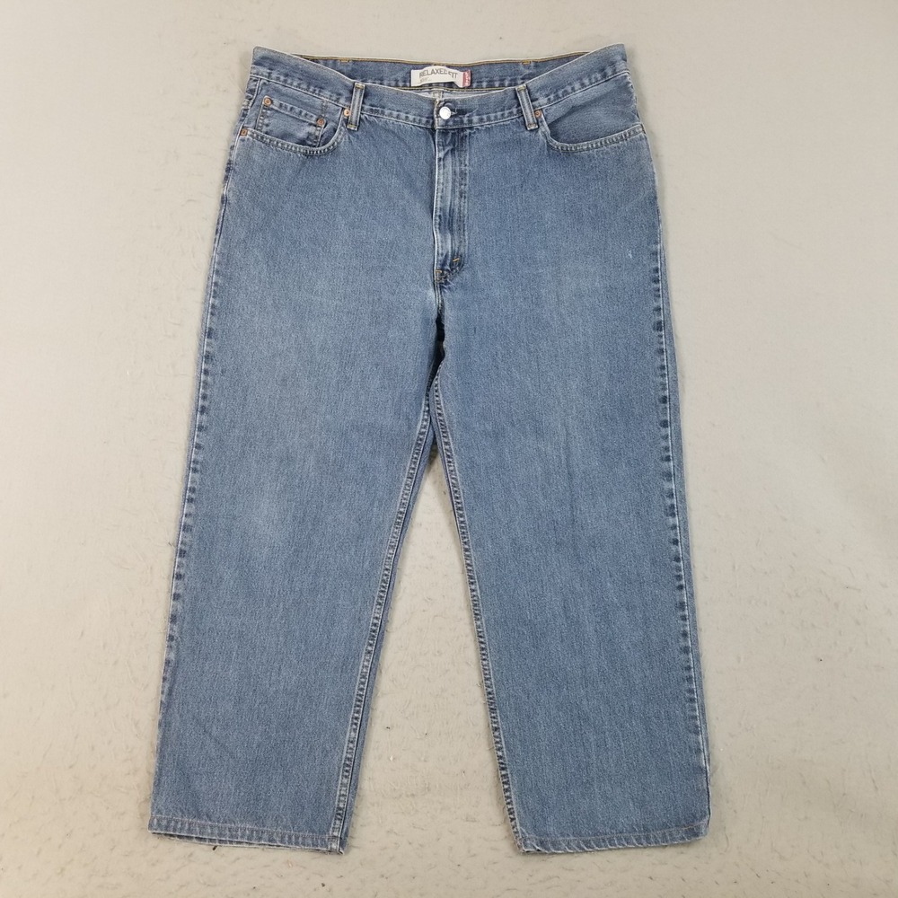 Levi's Jeans Mens 42x30 Blue 550 Relaxed Fit Tapered Leg Medium Wash Denim